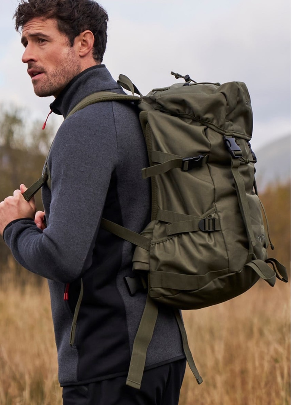 Mountain Gear Olive Green 50l Tactical Hiking Rucksack Backpack